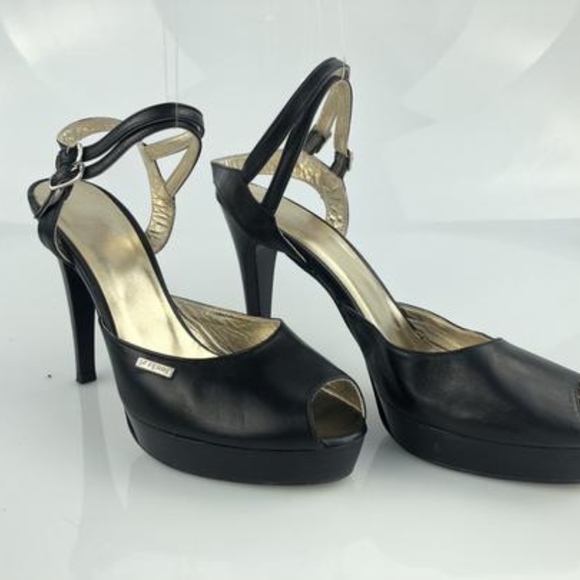 High Heel GF Ferre Peep Toe Platform Sandals Sz 8 - Picture 2 of 10